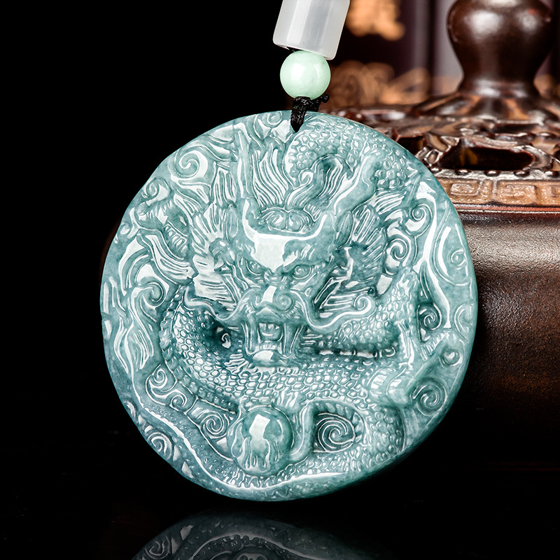 Women Accessories For Gift - Burmese Jadeite Dragon Pendant Necklace Gifts