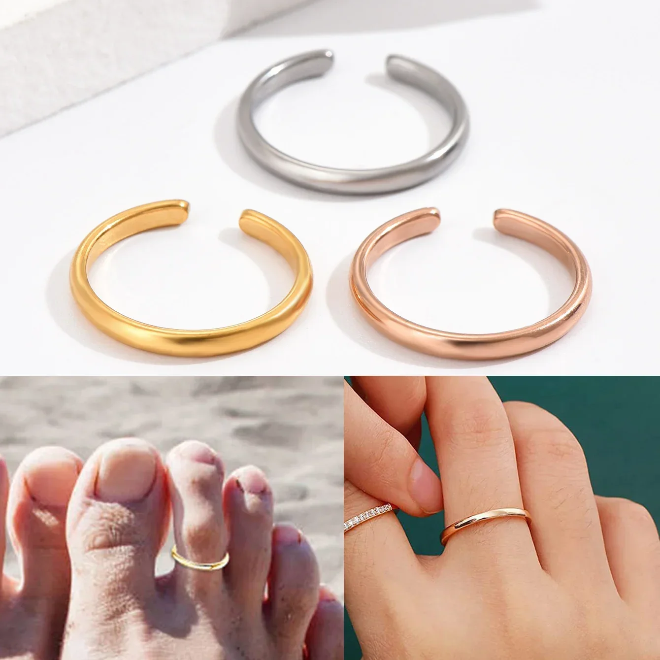 Ring Set Adjustable - 1PC Toe Rings for Women Adjustable