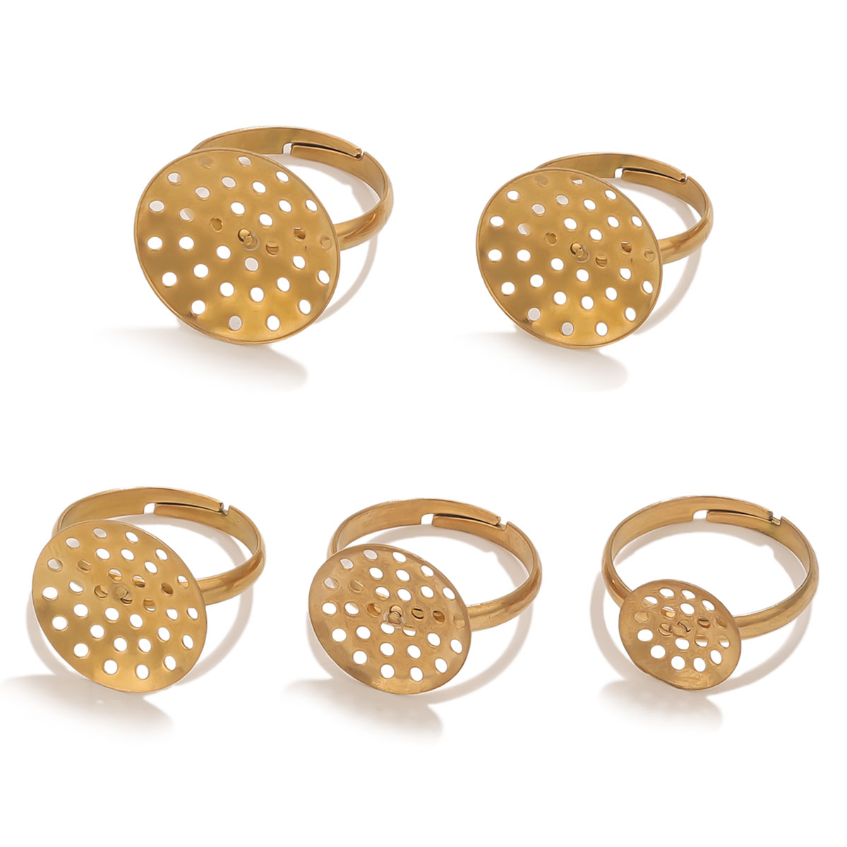Ring Set Adjustable - 10pcs/lot Stainless Steel Ring Base Adjustable