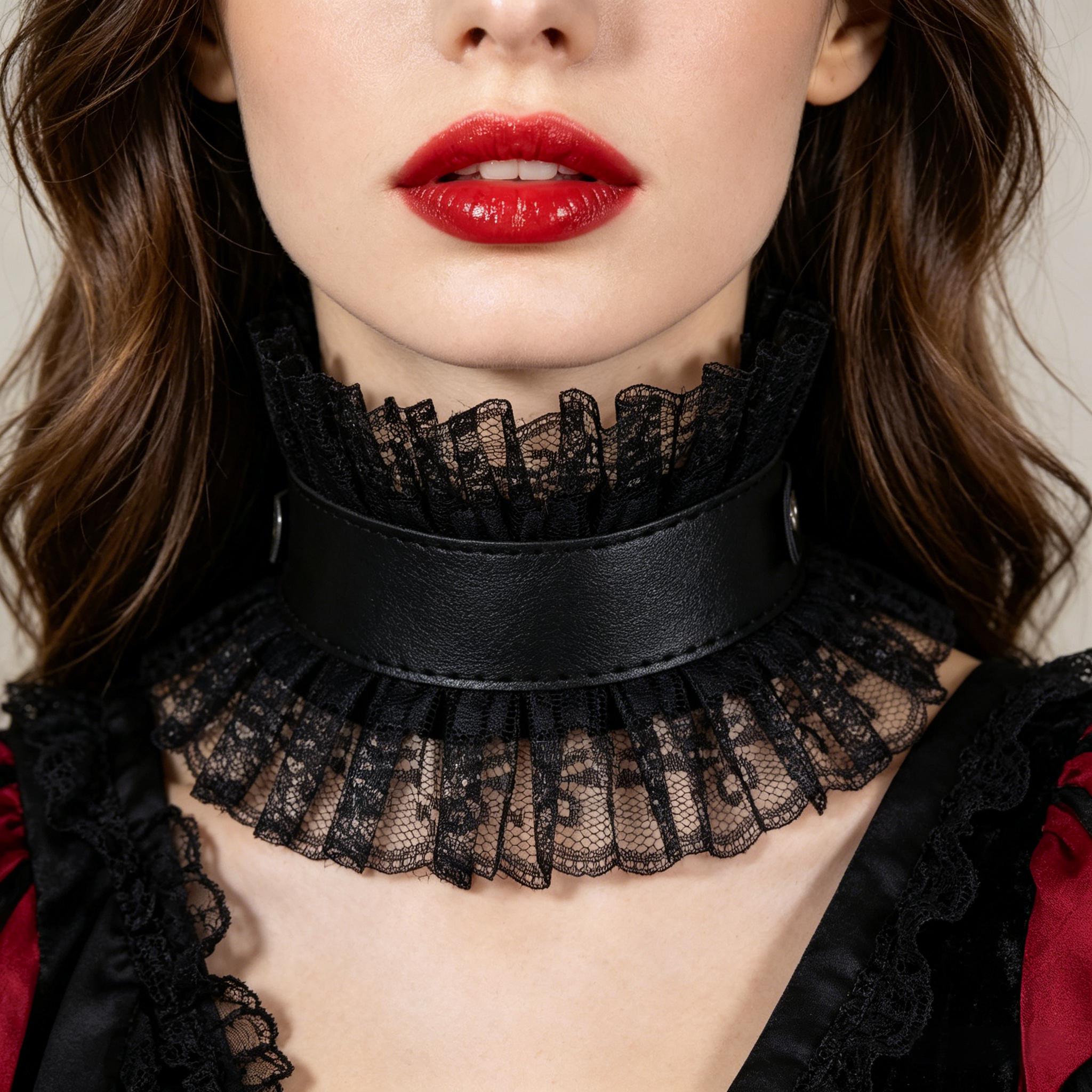 Women'S Victorian Accessories - Women Vintage Fake Collar Gothic Black