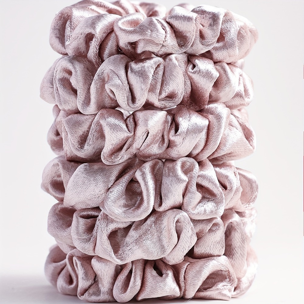 6Pcs Satin Scrunchies Set Soft - Scrunchie Satin Set recension och pris