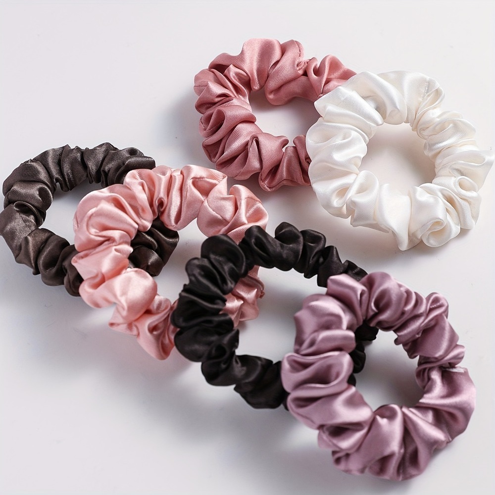 6Pcs Satin Scrunchies Set Soft - Scrunchie Satin Set recension och pris