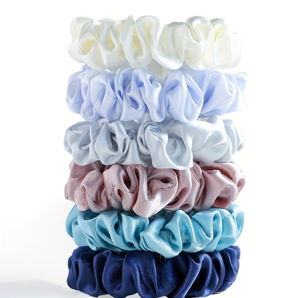 6Pcs Satin Scrunchies Set Soft - Scrunchie Satin Set recension och pris