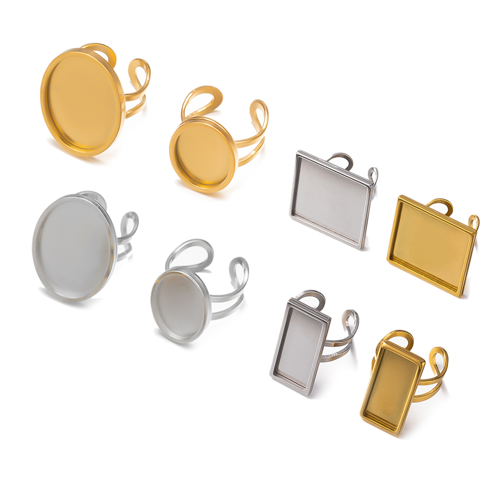 4Pcs Stainless Steel Golden Bl - Ring Set Adjustable recension och pris