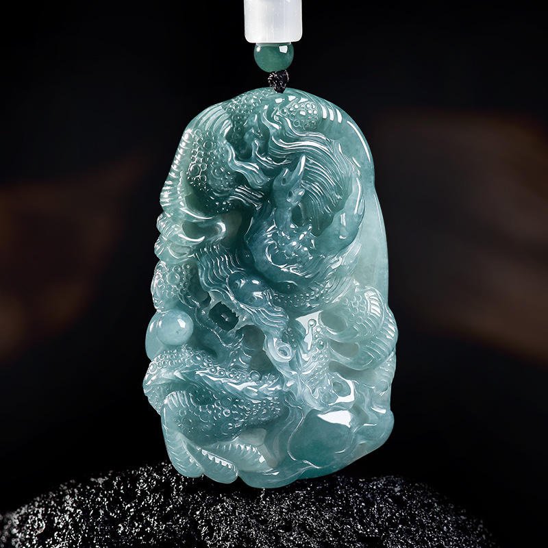 Natural Burmese Jadeite Dragon - Women Accessories For Gift recension och pris