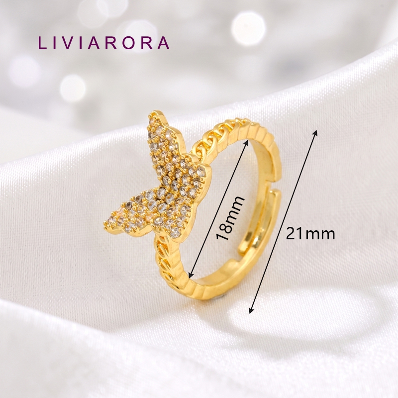 1/2/4Pcs 18K Gold Plated Brass - Ring Set Adjustable recension och pris
