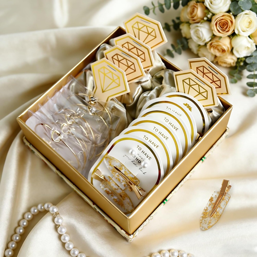 3-20 Sets Bridesmaid Set Pearl - Scrunchie Satin Set recension och pris