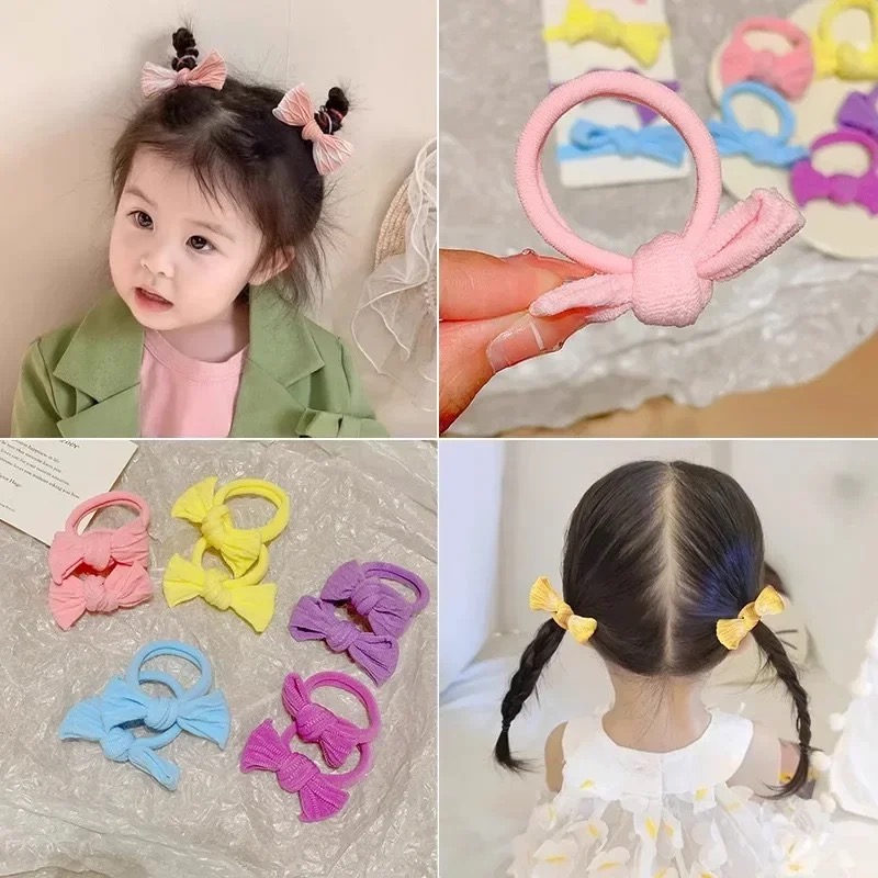 5Pcs/Set Cute Bowknot Solid Co - Scrunchie Satin Set recension och pris