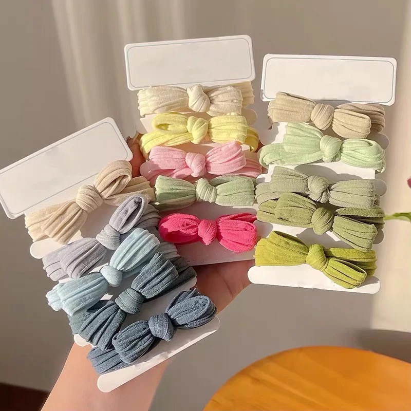 5Pcs/Set Cute Bowknot Solid Co - Scrunchie Satin Set recension och pris