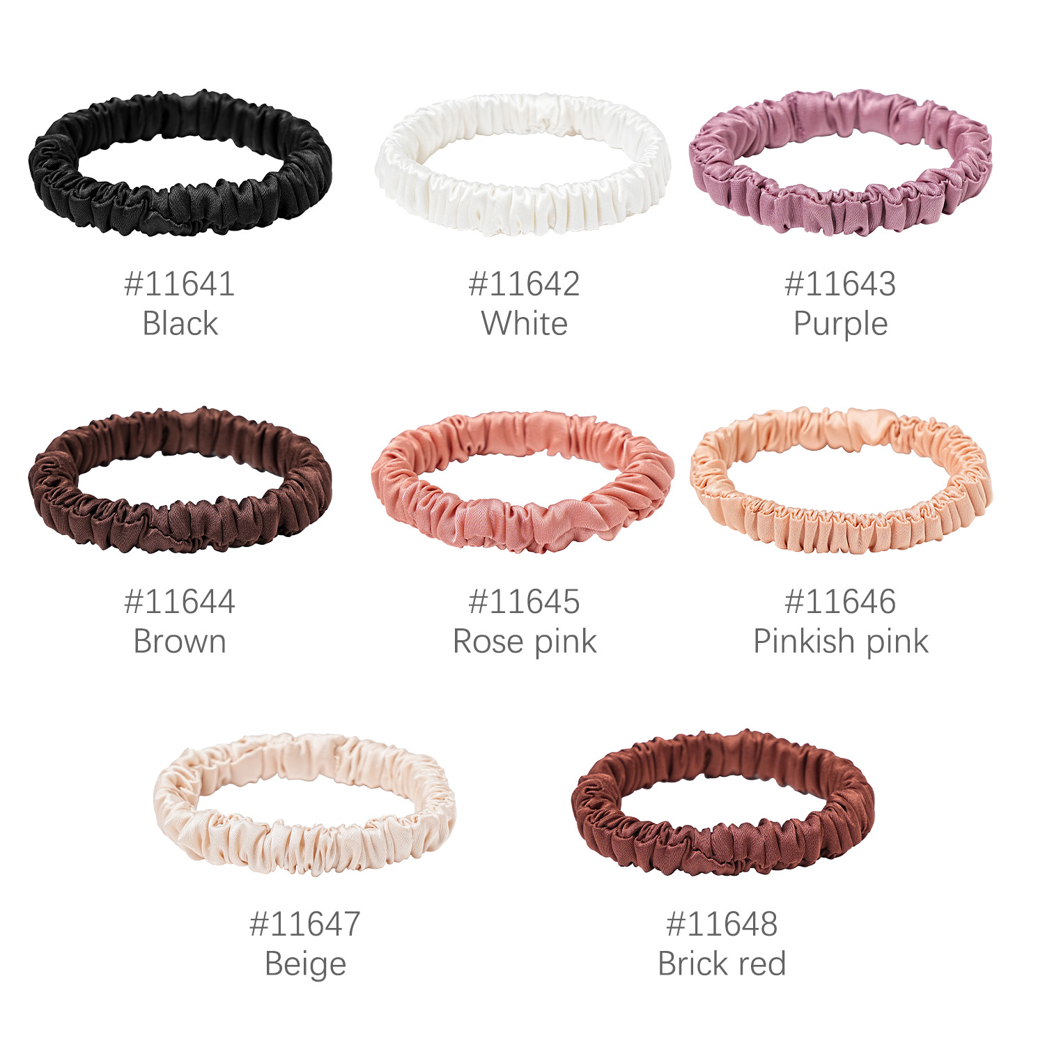 8PCS/Set 100% Pure Mulberry Si - Scrunchie Satin Set recension och pris