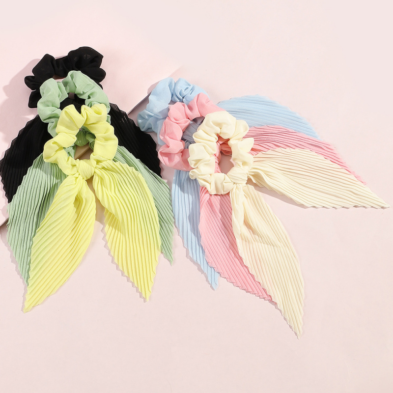 6Pcs/set Pleated Ribbon Scrunc - Scrunchie Satin Set recension och pris