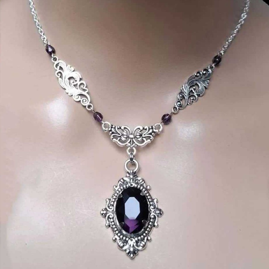 Purple Magic Water Drop Neckla - Women'S Victorian Accessories recension och pris