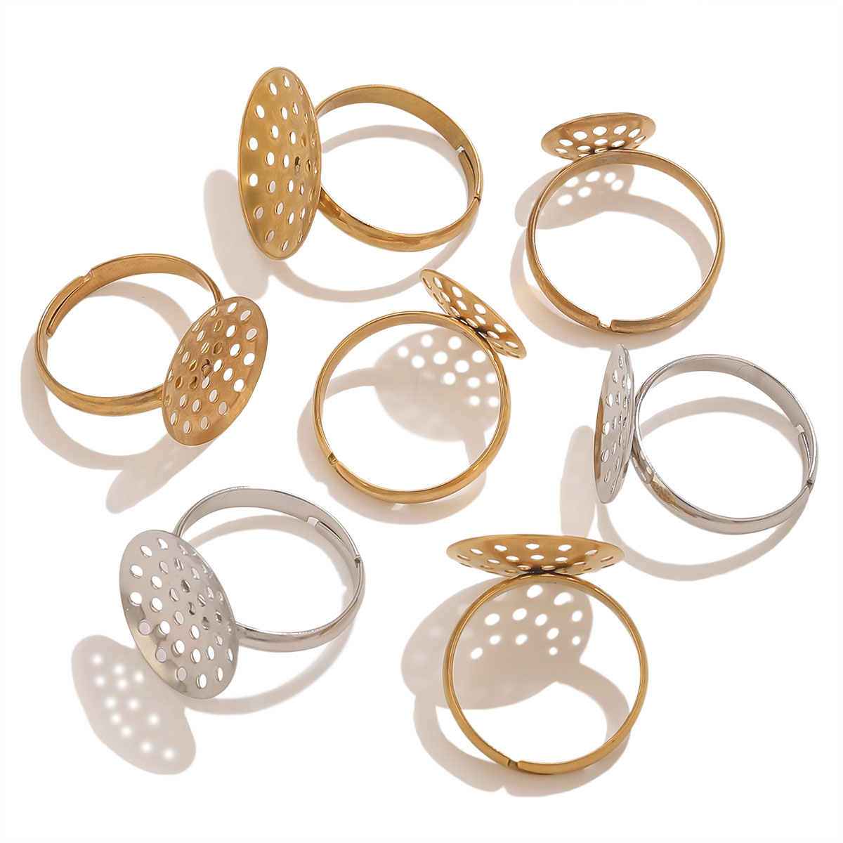 10pcs/lot Stainless Steel Ring - Ring Set Adjustable recension och pris