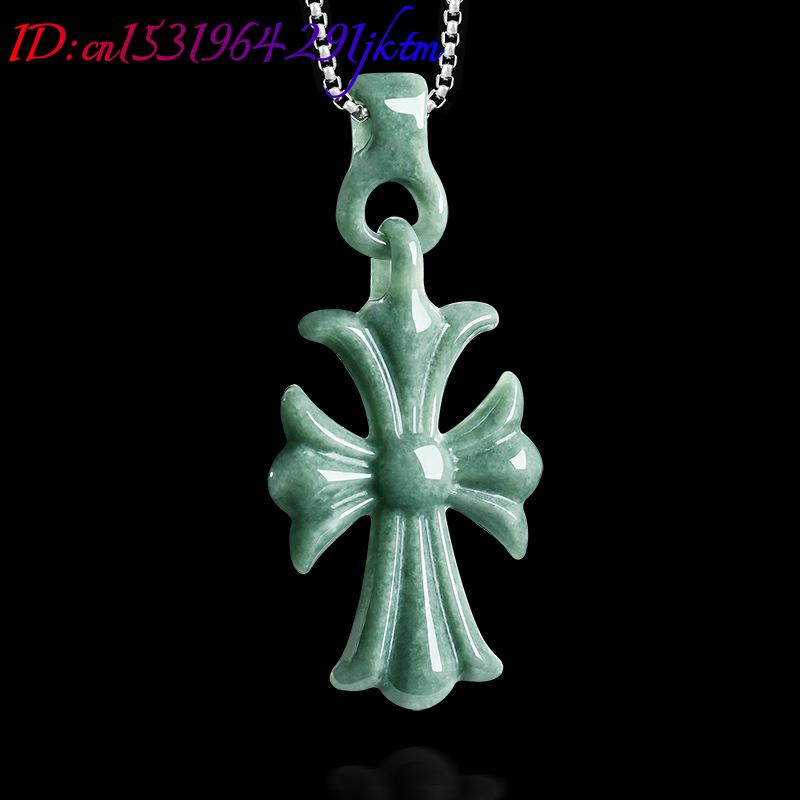 Natural Burmese Jadeite Cross  - Women Accessories For Gift recension och pris