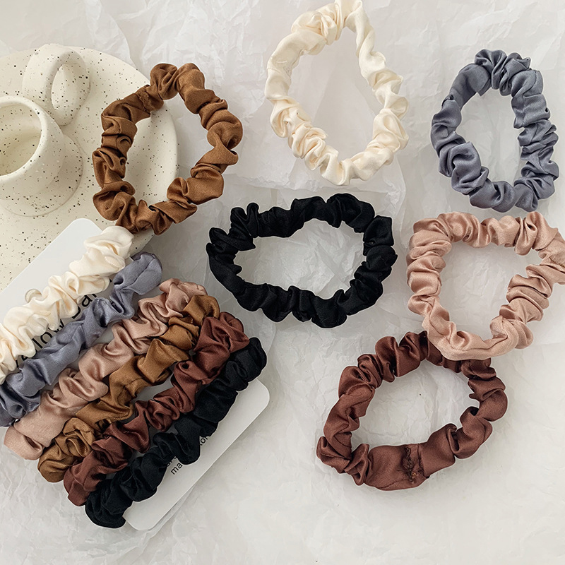 1 Set Satin Silk Solid Color S - Scrunchie Satin Set recension och pris