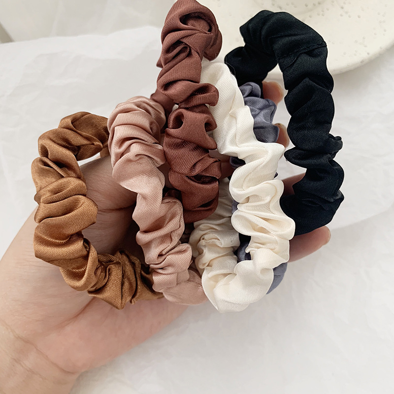 1 Set Satin Silk Solid Color S - Scrunchie Satin Set recension och pris