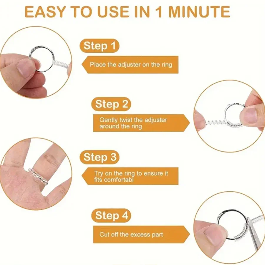 4/8pcs-Ring Size Adjuster-Invi - Ring Set Adjustable recension och pris