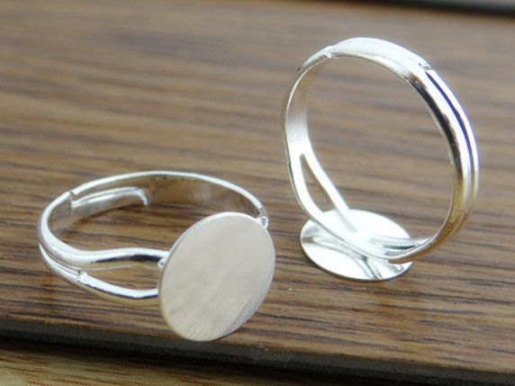 6/8/10/12mm 10pcs Silver Plate - Ring Set Adjustable recension och pris
