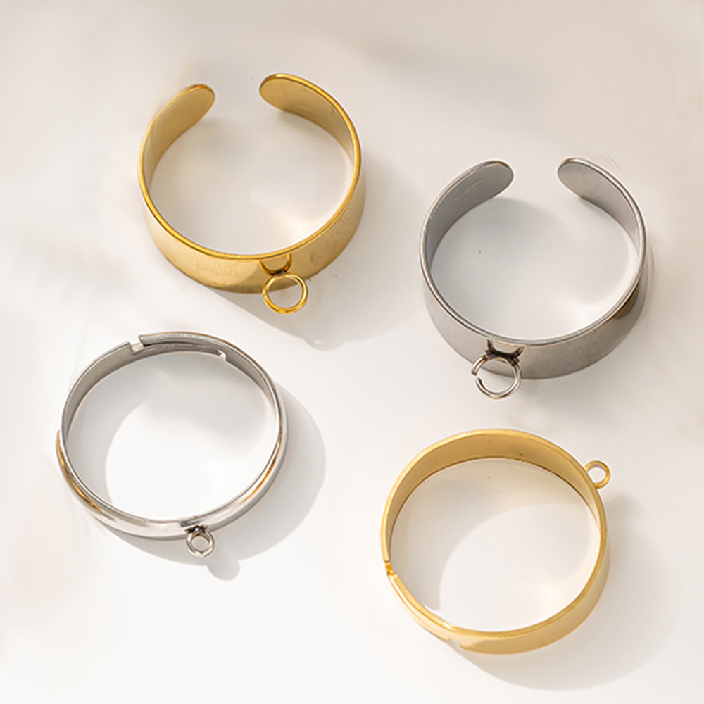 5pcs/Lot Stainless Steel Gold  - Ring Set Adjustable recension och pris