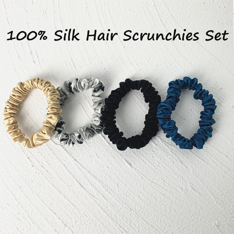 3PCS 100% Real Silk Hair Skinn - Scrunchie Satin Set recension och pris