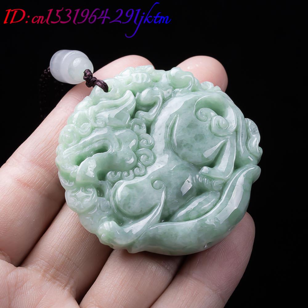 Natural Myanmar Jadeite Pixiu  - Women Accessories For Gift recension och pris