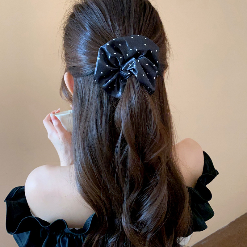 1/2 Pcs Black White Dot Hair S - Scrunchie Satin Set recension och pris