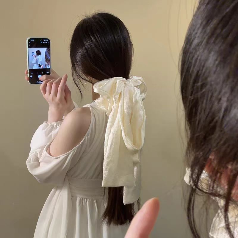 French Vintage Bow Hair Tie Se - Scrunchie Satin Set recension och pris