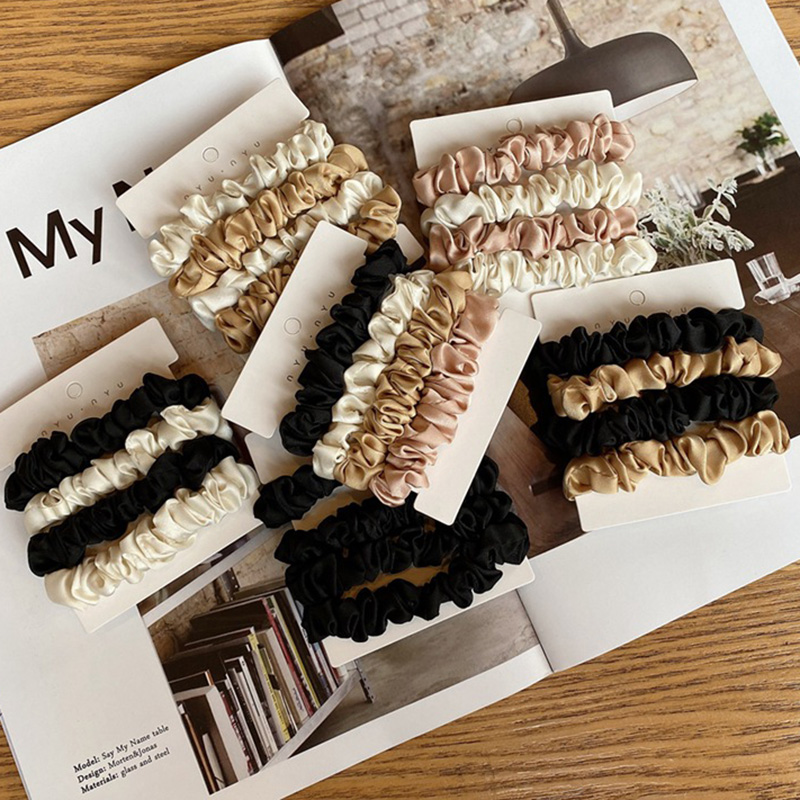4PCS/Set Satin Silk Scrunchies - Scrunchie Satin Set recension och pris