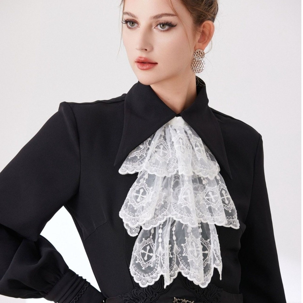 Victorian Style Lace Jabot Col - Women'S Victorian Accessories recension och pris